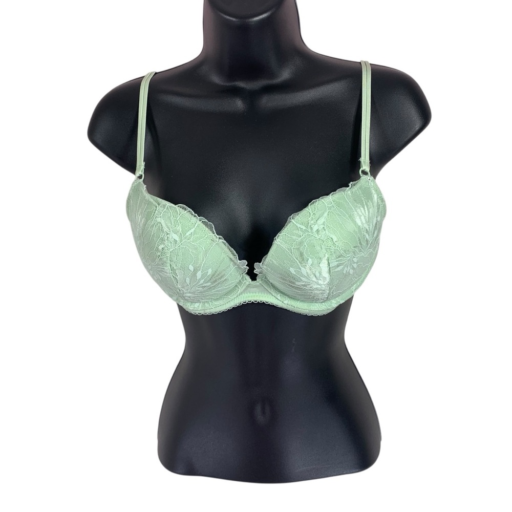 # 82 La SENZA Lace Underwire Bra - Light Green 34C